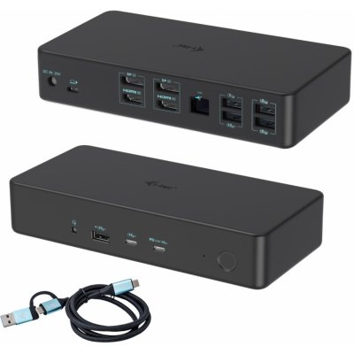 C31DUALKVMDOCKPD, i-tec USB-C/Thunderbolt KVM Docking station Dual Display  + Power Delivery 65/100W