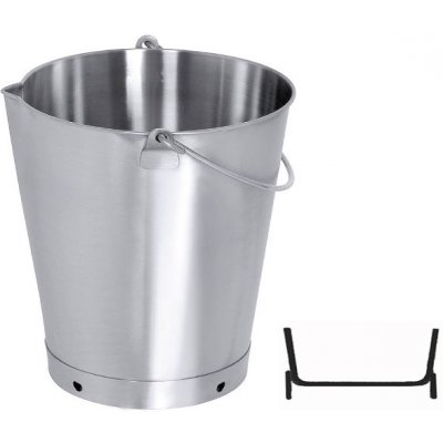 Contacto Nerezový kbelík, s výlevkou, 10 l – Zboží Mobilmania