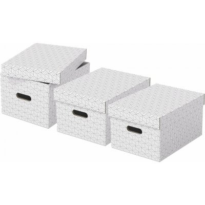 ESSELTE Home velikost M 26.5 x 20.5 x 36,5 cm, bílá - set 3 ks – Zboží Živě