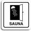 Piktogram Accept Piktogram "sauna II" (80 × 80 mm) (bílá tabulka - černý tisk)