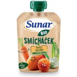 Sunar BIO Smícháček mango/meruň/mrkev/fenykl 12m+ 100g