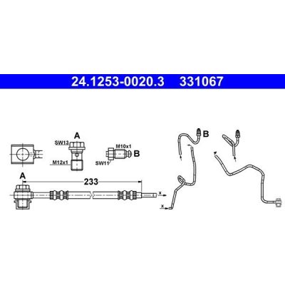 Brzdová hadice ATE 24.1253-0020.3 | Zboží Auto