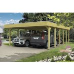 SKAN HOLZ Přístřešek na auto Friesland dvojitý 557 x 860 cm impregnovaný – HobbyKompas.cz