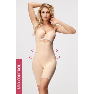 Orhideja Lingerie Stahovací body Stella s nohavičkou béžová – Zboží Mobilmania