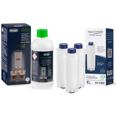 Aqua Crystalis AC-C002 3 ks + odvápňovač De'Longhi EcoDecalk 500 ml – Zboží Dáma