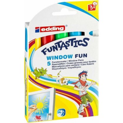 Popisovače na sklo Edding Funtastics Window 5 ks – Zboží Dáma