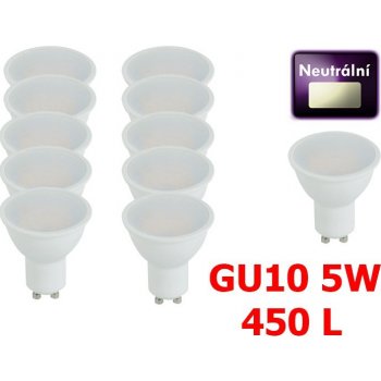 SPLED LED žárovka GU10 5W 450L neutrální bílá 10+1