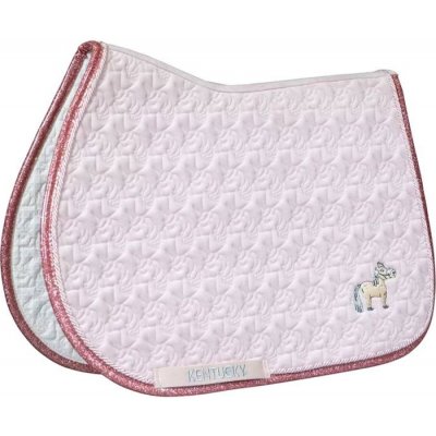 Kentucky Podsedlová dečka Unicorn Head Glitter růžová – Zboží Dáma