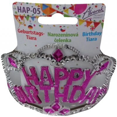 Alvarak Plastová párty čelenka Happy birthday – Sleviste.cz