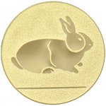 Emblém králík zlato 50 mm – Sleviste.cz