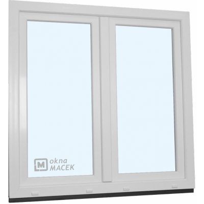 KNIPPING Plastové okno - 70 AD, 1200x1200 mm, O+OS klapačka, bílá – HobbyKompas.cz