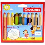 Stabilo 880/10-2 Woody plus ořezávátko 10 ks – Zboží Dáma