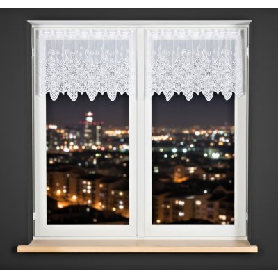 Dekorační metrážová vitrážová záclona STANA bílá výška 50 cm různé rozměry MyBestHome Rozměr: 190 cm – Zboží Mobilmania