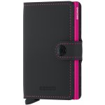 Secrid Miniwallet Matte Black & Fuchsia s růžovým prošíváním – Zboží Živě