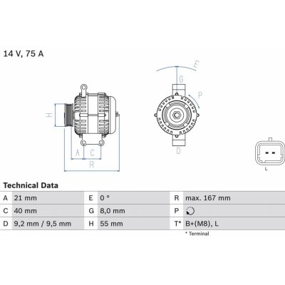 generátor BOSCH 0 986 080 220 0 986 080 220 | Zboží Auto