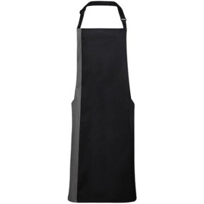 Premier Workwear Kontrastní zástěra s laclem PR162 Black Denim 72x86cm – Hledejceny.cz