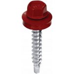 Klimas Wkręt-met Farmářský šroub TEX 4,8 x 35 vínově červený RAL 3011 – Sleviste.cz