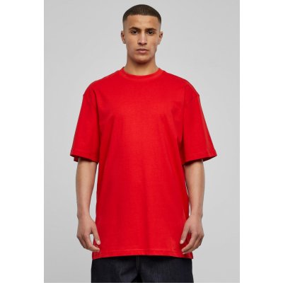 Urban Classics Prodloužené bavlněné rovné pánské triko červená