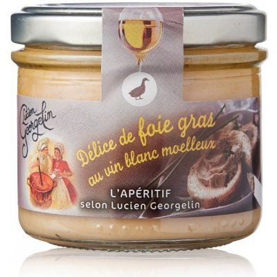 Lucien Georgelin Kachní Foie Gras s bílým vínem 100 g – Zboží Mobilmania