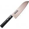 Kuchyňský nůž Masahiro Sankei Santoku nůž černý 165 mm