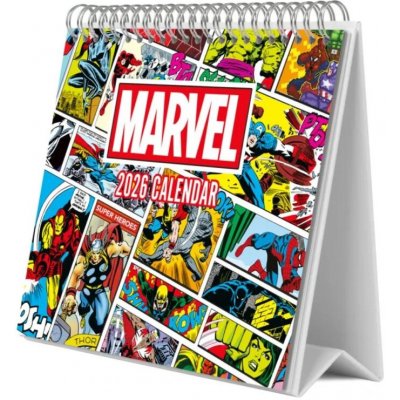 Oficiální stolní Marvel 20 x 17 cm 2026 – Sleviste.cz