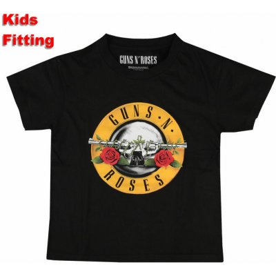 Tričko metal ROCK OFF Guns N' Roses Classic Logo černá – Zboží Dáma