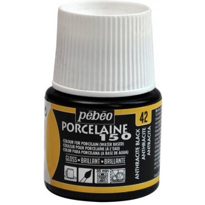Pébéo Barva na porcelán a sklo Porcelaine 150 45 ml černá 42 – Hledejceny.cz