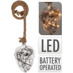 KOOPMAN Dekorační osvětlení LED šiška na jutovém provazu 21 cm – Hledejceny.cz