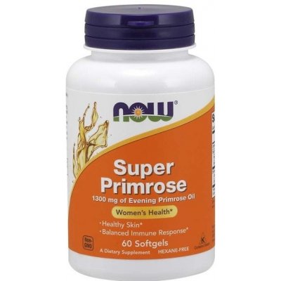 Now Foods Pupalkový Olej Super Primrose Oil 1300 mg 60 kapslí