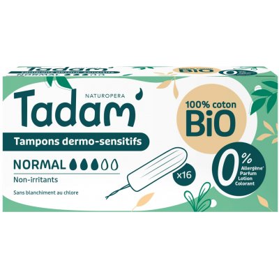 Tadam Tampony z BIO bavlny Normal 16 ks – Zboží Mobilmania