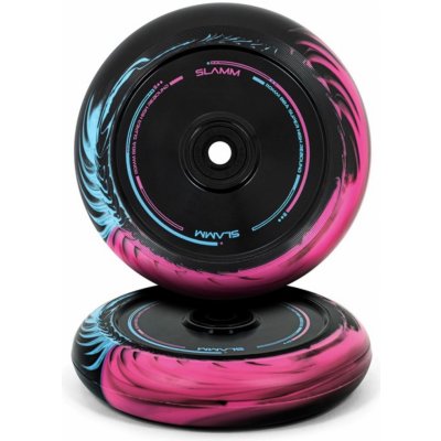 Slamm Swirl Hollow Core Wheels 110 mm Black/Blue/Pink 2 ks – Zboží Mobilmania