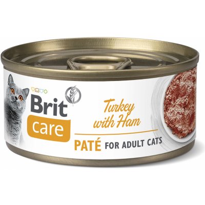 Brit Care Cat CANS Turkey Paté with Ham 70 g – Hledejceny.cz