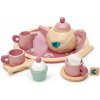 Příslušenství k dětským kuchyňkám Leaf Toys Tender Birdie Tea set dřevěný čajník na tácku se šálky s čajovým sáčkem