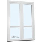 KNIPPING Plastové balkonové dveře - 70 AD s příčkou bílá pravé 150 x 240 cm – Zboží Mobilmania