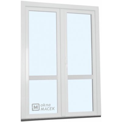 KNIPPING Plastové balkonové dveře - 70 AD s příčkou bílá pravé 150 x 240 cm – Zboží Mobilmania