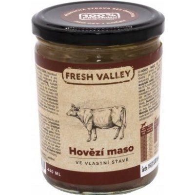 Fresh Valley hovězí maso ve vlastní šťávě 440 ml – Zbozi.Blesk.cz