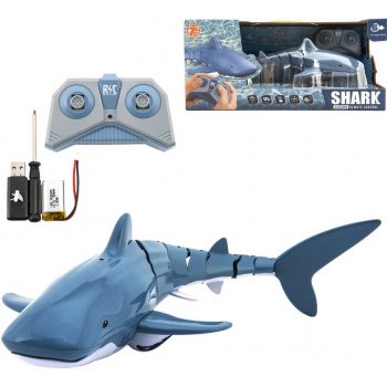 IQ models SHARKY dálkově ovládaný žralok modrý 4 kanály dvě lodní turbíny 2,4Ghz RC_91270 RTR 1:10