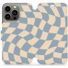 Pouzdro a kryt na mobilní telefon Apple Mobiwear - Apple iPhone 13 Pro - VA59S Modrá a béžová šachovnice