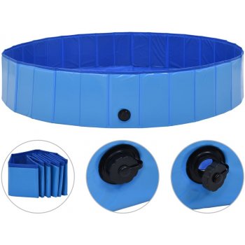 Nabytek XL Skládací bazén pro psy PVC modrý 160 x 30 cm