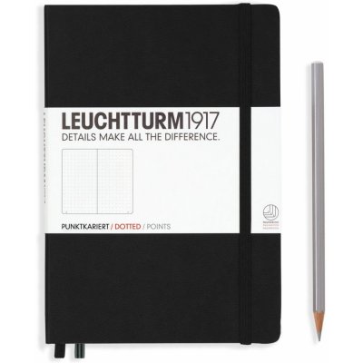 Leuchtturm1917 Medium A5 Tečkovaný zápisník Black – Zboží Živě