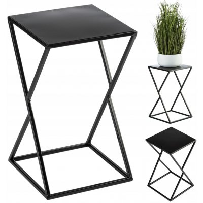 DekorStyle Stojan na květiny LOFT II 40 cm černý – Sleviste.cz