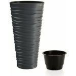 Prosperplast SAND SLIM květináč 29,6x52 cm antracit – Zboží Dáma