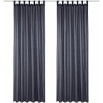LIVARNO home Sada závěsů, 2dílná, 135 x 240 cm (antracitová) – Zboží Mobilmania