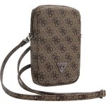 Guess PU 4G Triangle Logo Wallet Phone Bag Zipper hnědé – Zboží Živě