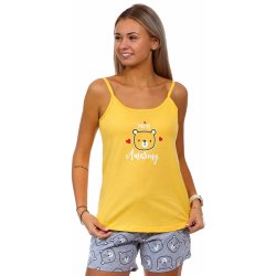 Žluté a šedé medvedí dámské pyžamo Youre Amazing 1B1780 žlutá