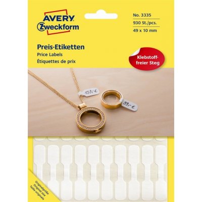 Avery Zweckform 49x10 mm, 924 etiket, bílé 3335 – Zboží Mobilmania