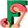 Dřevěná hračka Fauna písmeno F zelené