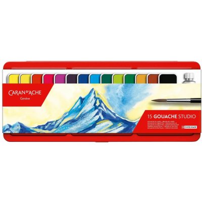 Caran d´Ache Gouache studio, sada kvašových barev, 16 ks – Sleviste.cz