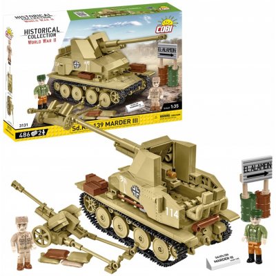Cobi 3131 World War II Německý stíhač tanků Sd.Kfz. 139 MARDER III 1:35 – Zboží Dáma