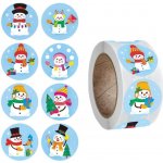 Vánoční samolepky 500 ks veselí sněhuláci – Zboží Mobilmania